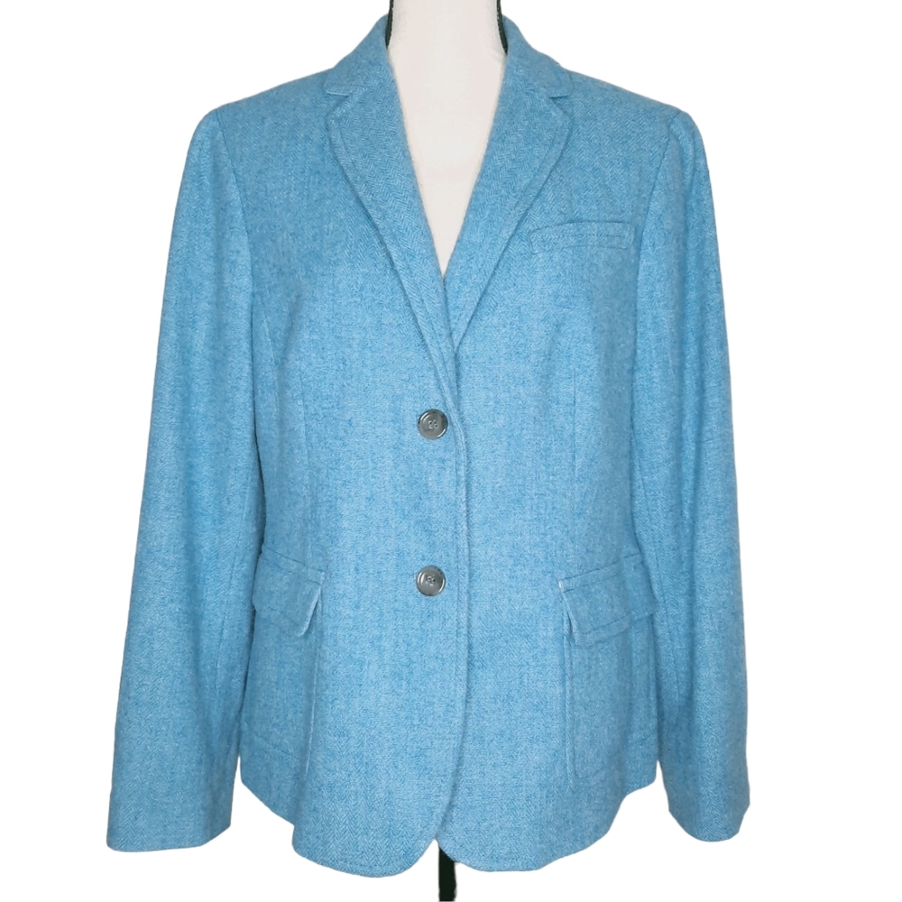 Talbots Blue Wool Blend Blazer